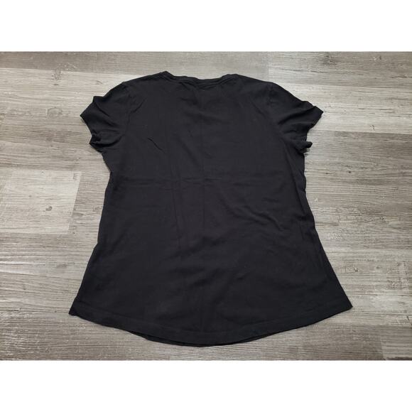 Puma Black Short Sleeve Crew Neck T Shirt Comfort Active Top Puma Logo - Picture 2 of 7